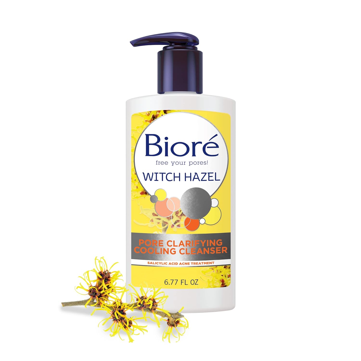 BIORE Free Your Pores Witch Hazel Pore Clarifying Cooling Cleanser Salicylic Acid Acne Treatment
