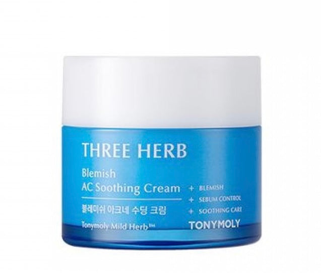 TONYMOLY Three Herb Blemish AC Soothing Cream كريم مرطب للبشرة لعلاج الحبوب