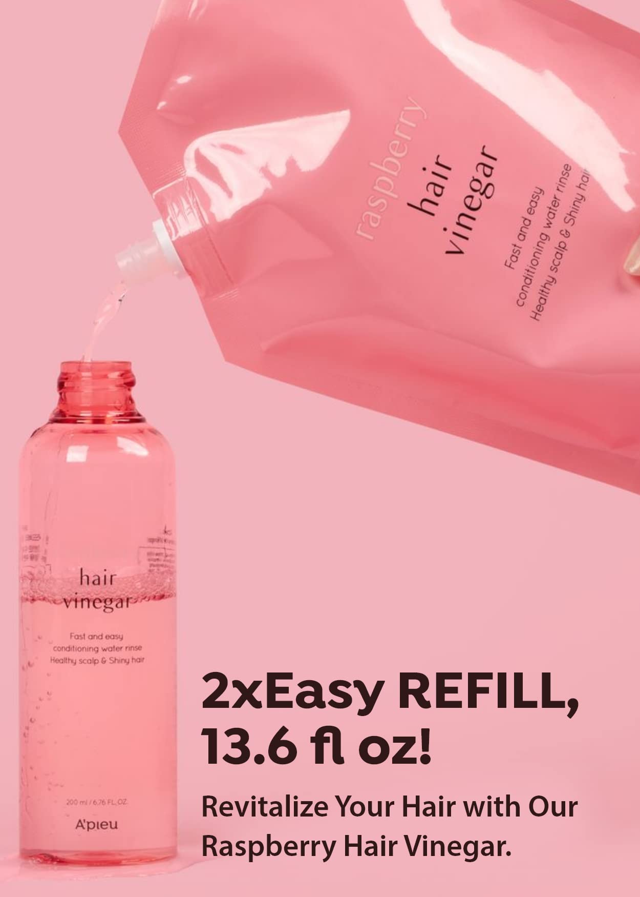 A’PIEU Raspberry Hair Vinegar Hair Rinse Refill