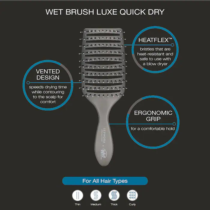 SEPHORA wet brush luxe quick dry heat flex bristles ideal for drying