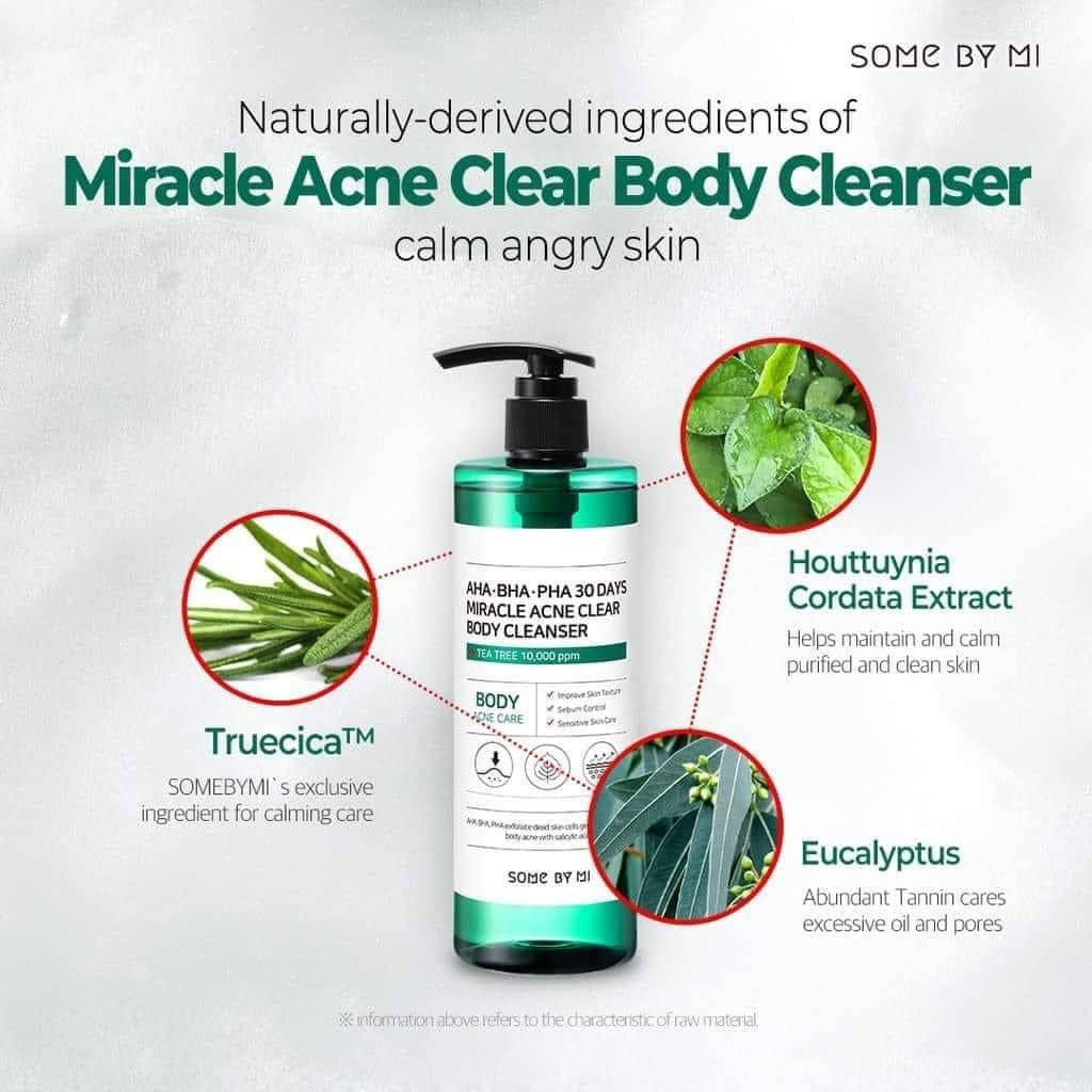 SOME BY MI AHA BHA PHA 30 Days Miracle Acne Clear Body Cleanser غسول الجسم