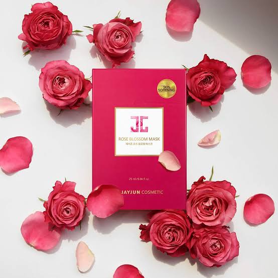 JAYJUN Rose Blossom Mask set Brighten Yor Skin With Rose Water Nourishing And Hydratin 10 pcs Setg   بكج ماسكات ورقية بماء الورد