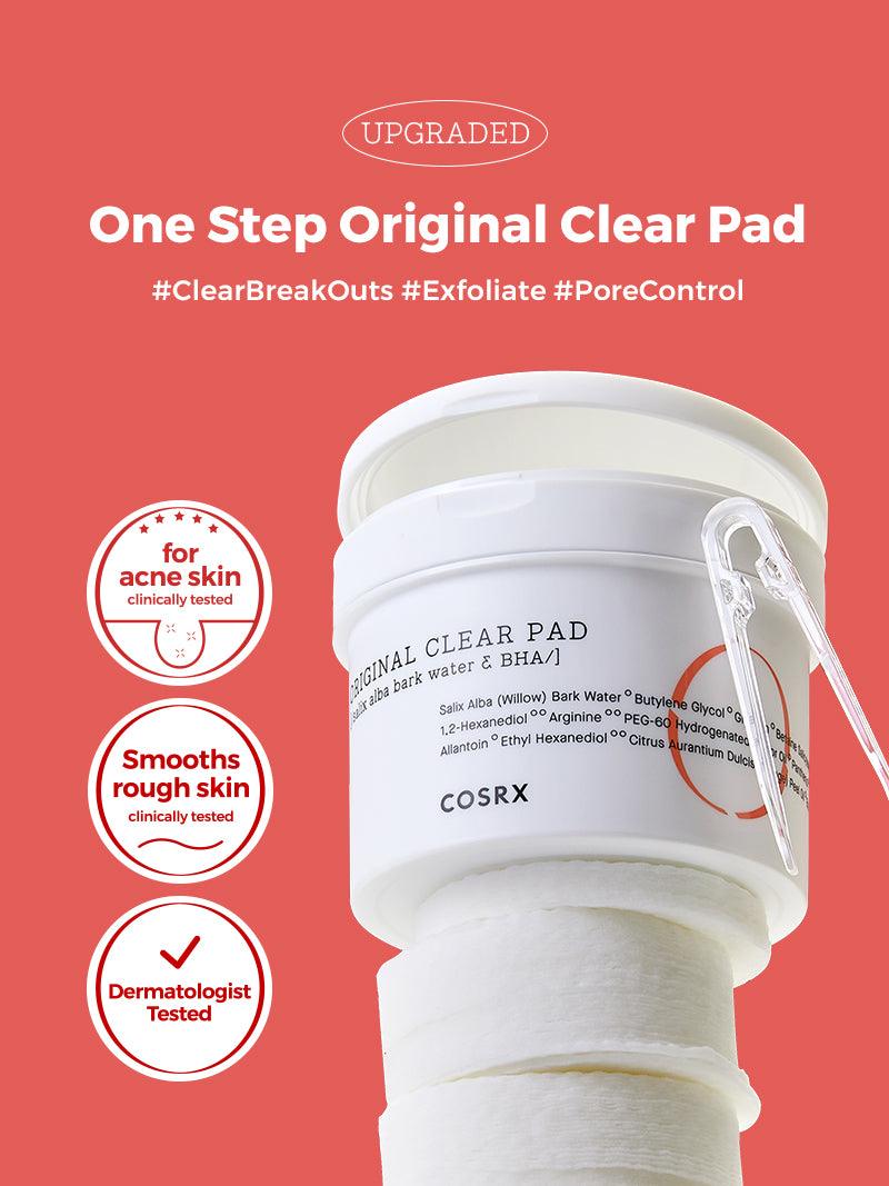COSRX One Step Original Clear Pad, 70 Pads شرائح قطنية للوجه