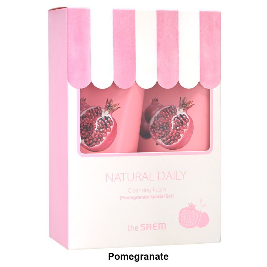 THE SAEM - Natural Daily Cleansing Foam Special Set - Pomegranate