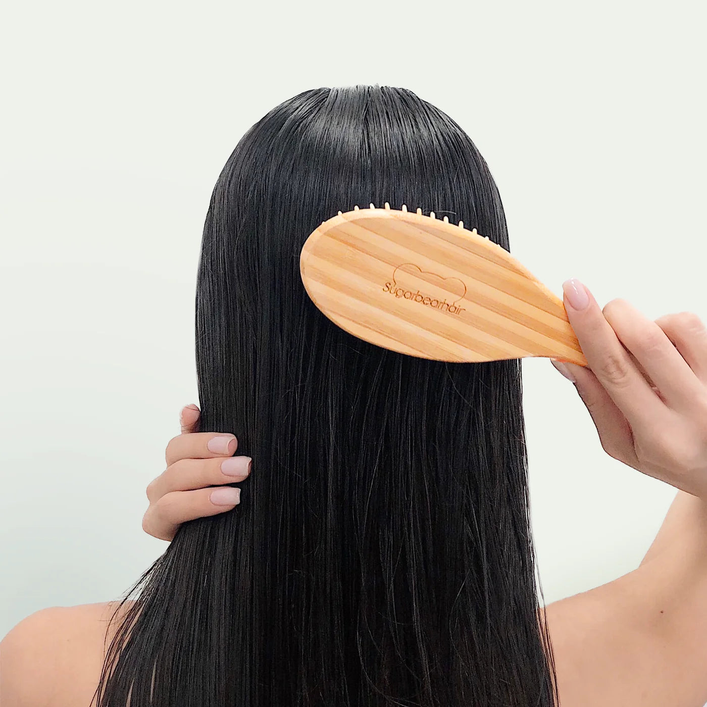 SUGARBEAR Hair Essentials Hair Vitamins 60 Gummies Bamboo Hair Brush And 3 Hair Ties