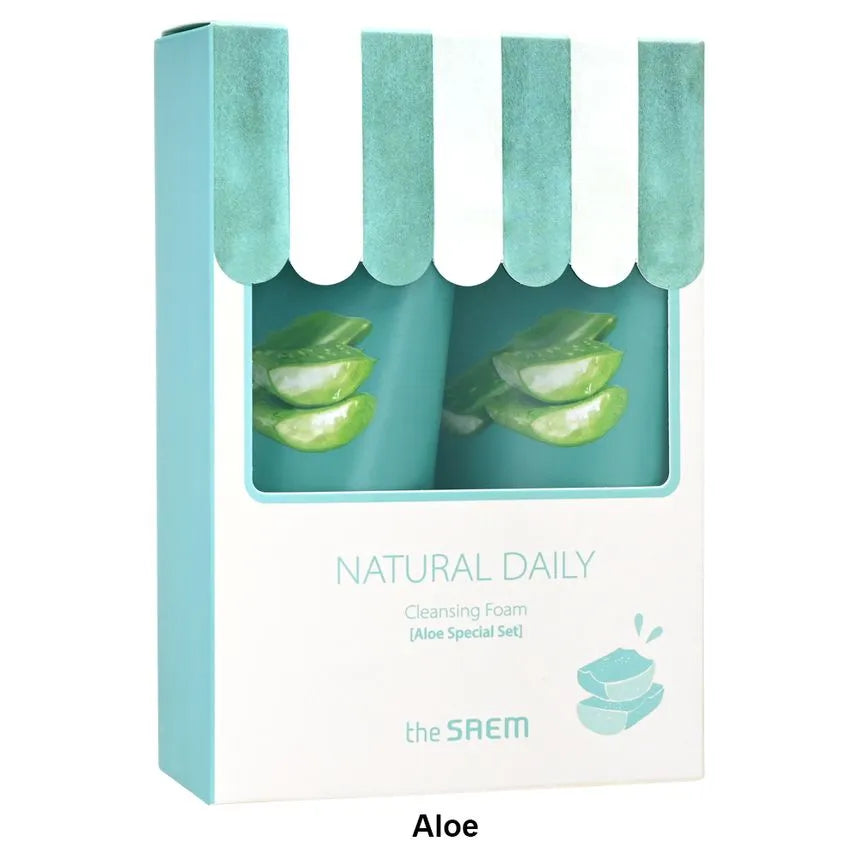 THE SAEM Natural Daily Cleansing Foam  aloe Special Set