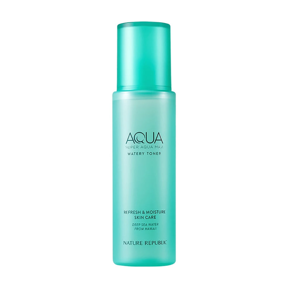 NATURE REPUBLIC Aqua Super Aqua Max Watery Toner Refresh & Moisture Skin Care Deep Sea Water From Hawaii تونر مائي مرطب للبشرة