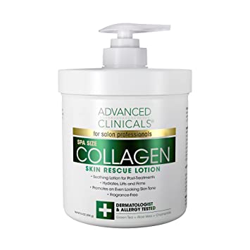 ADVANCED CLINICALS For Salon Professionals Collagen Skin Rescue Lotion مرطب الكولاجين من ادفانسد كلينيكالز