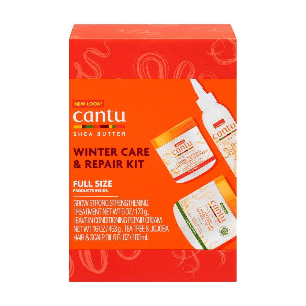 CANTU Shea Butter Winter Care & Repair Kit Full Size مجموعة العناية بالشعر من ٣ خطوات