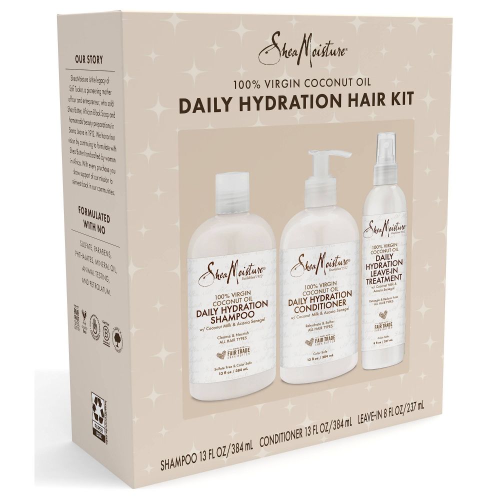 SHEA MOISTURE 100% Virgin Coconut Oil Daily Hydration Hair Kit