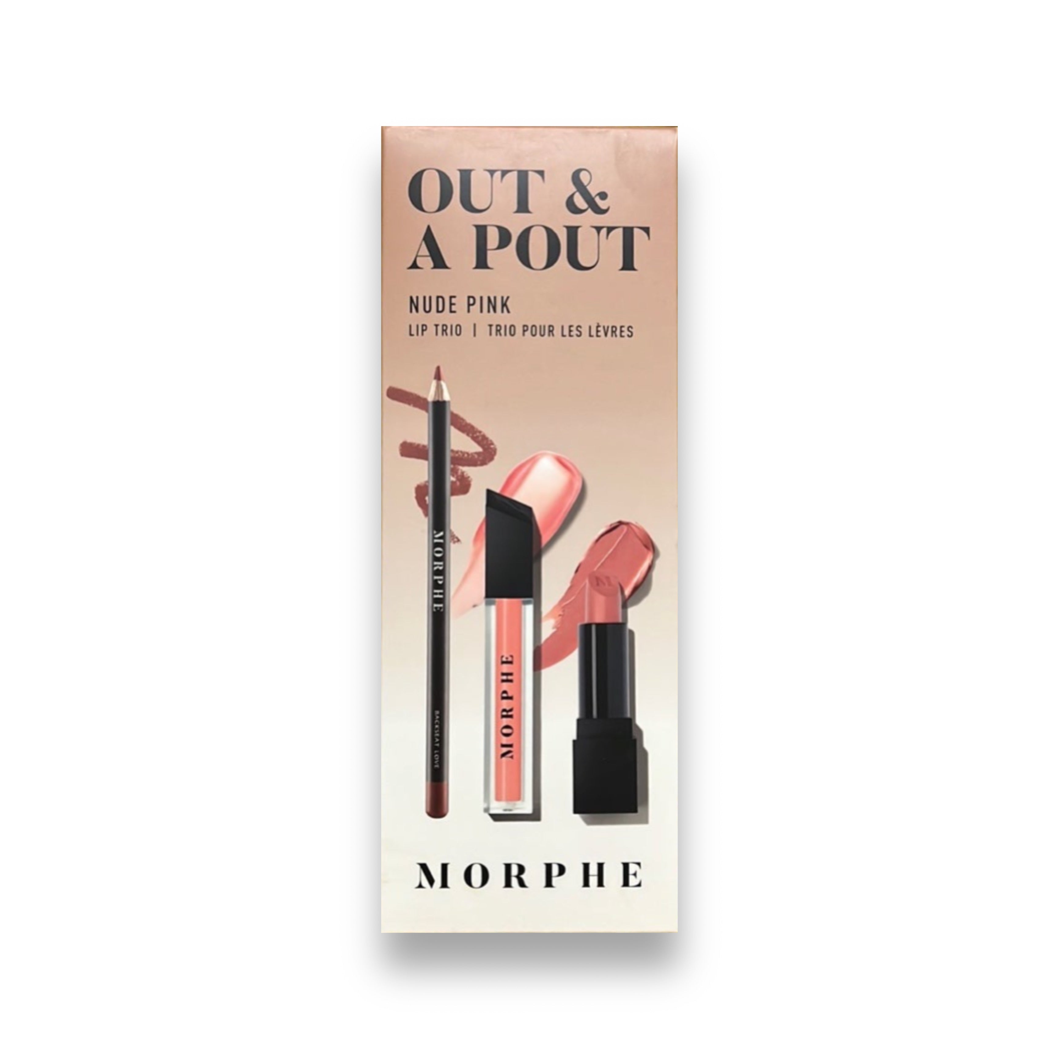 Morphe OUT & A POUT NUDE PINK LIP TRIO مجموعه مكياج الشفاه
