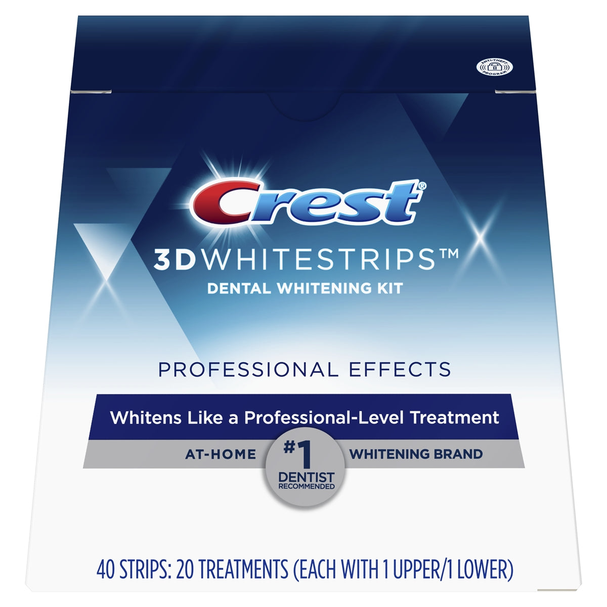 CREST 3D White Whitestrips Professional Effects -40 Strips لاصقات تبييض الاسنان