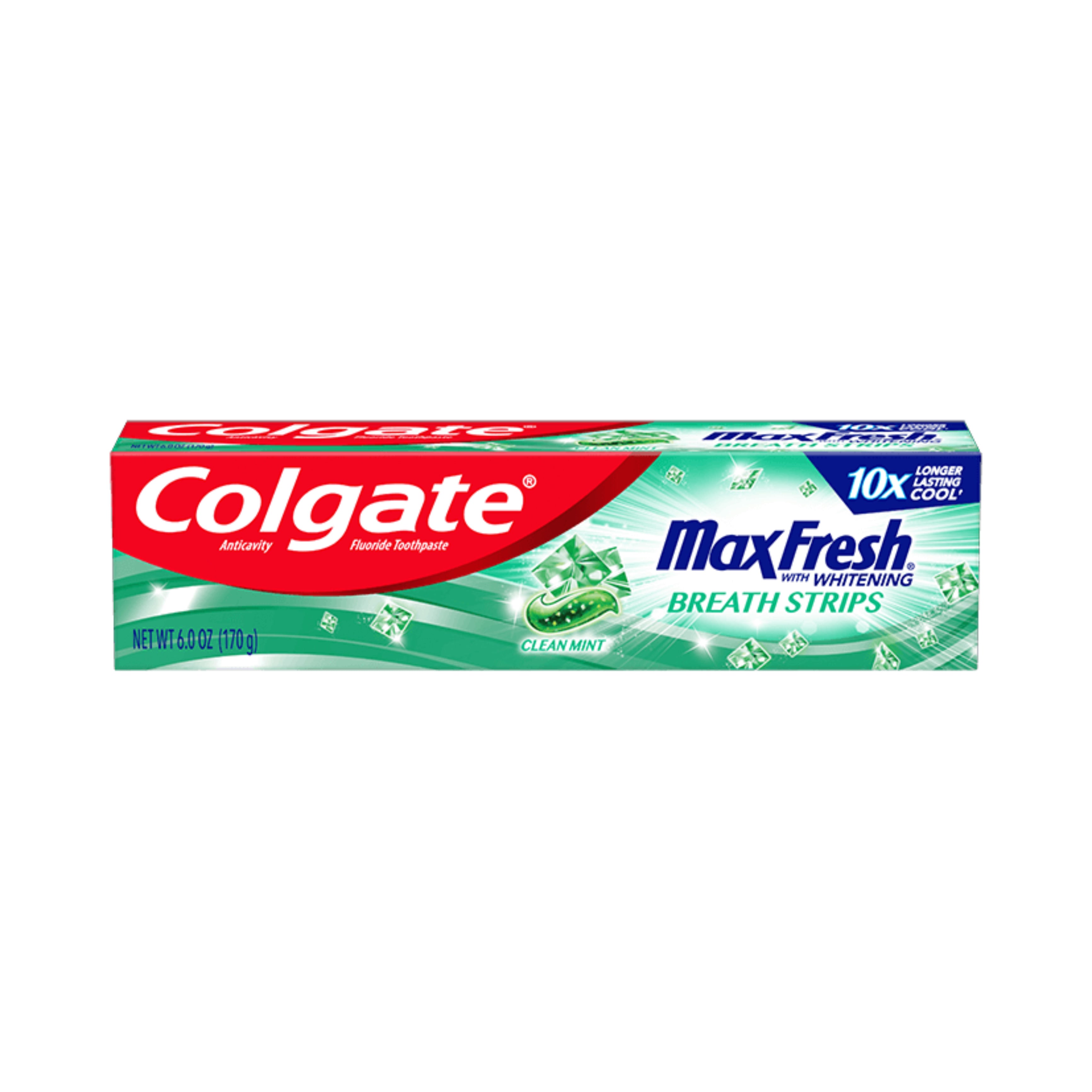 COLGATE Max Fresh® With Whitening Breath Strips Toothpaste (Clean Mint)  معجون اسنان