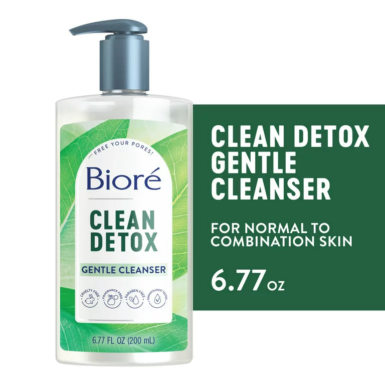 BIORE Clean Detox Gentle Face Cleanser غسول البشرة بالشاي الاخضر