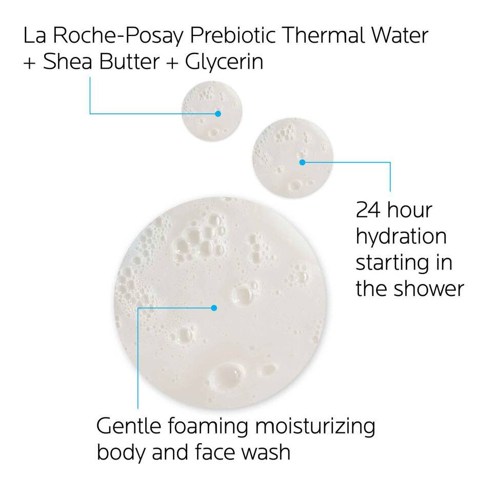 LA ROCHE-POSAY Laboratoire Dermatologique Dry To Extra Dry Skin Body And Face Lipkar AP+ Wash Centele Foaming Moisturizing Wash