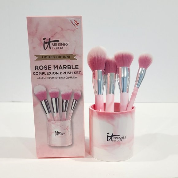 IT BRUSHS For Ultra Limited Edition Rose Marble Complexion Brush Set