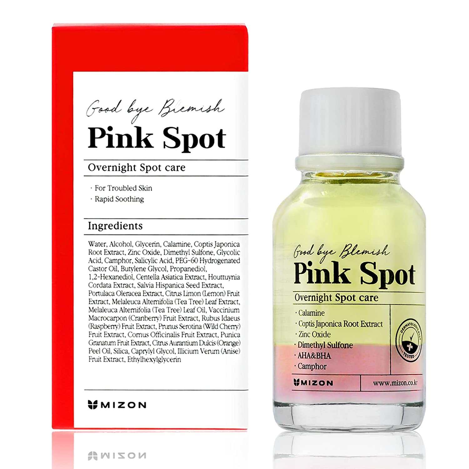 MIZON Pink Spot Overnight Spot Care علاج موضعي للحبوب من ميزون بالاصدار المطور